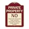 Signmission Private Property Private Property No Tractor Trailers Tow Trucks Delivery Trucks Semi, BU-1824-23247 A-DES-BU-1824-23247 - alternate 1